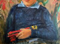 'Boy with Toy' Thomas Sherwood La Fontaine Superb Oil Portrait Painting (7 of 13) 'Boy with Toy' Thomas Sherwood La Fontaine Superb Oil Portrait Painting (7 of 13)