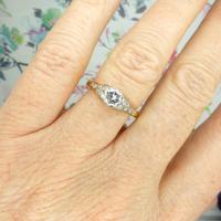 Art Deco 18ct Platinum Old Cut Diamond Solitaire Engagement Ring 0.35ct c.1920 (2 of 11) Art Deco 18ct Platinum Old Cut Diamond Solitaire Engagement Ring 0.35ct c.1920 (2 of 11)