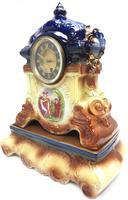 Antique 8-day Porcelain Mantel Clock Classical Blue & Earth Glazed French Mantle Clock (9 of 12) Antique 8-day Porcelain Mantel Clock Classical Blue & Earth Glazed French Mantle Clock (9 of 12)