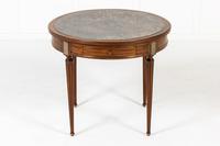19th Century French Mahogany Marble Top Table