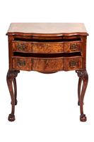 Antique Burr walnut 2 drawer lowboy circa 1930s (6 of 6) Antique Burr walnut 2 drawer lowboy circa 1930s (6 of 6)