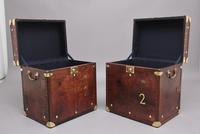 Pair of Early 20th Century Leather Bound ex Army Trunks (2 of 11) Pair of Early 20th Century Leather Bound ex Army Trunks (2 of 11)