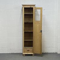 Tall Slim Partly Glazed Old Pine Cupboard (2 of 5) Tall Slim Partly Glazed Old Pine Cupboard (2 of 5)