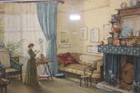 Antique Original Watercolour - Lady Reading - Mary Sophia Godlee 1860-1932 (4 of 5) Antique Original Watercolour - Lady Reading - Mary Sophia Godlee 1860-1932 (4 of 5)