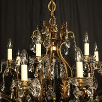 Italian Gilt & Crystal 22 Light Antique Chandelier (6 of 10) Italian Gilt & Crystal 22 Light Antique Chandelier (6 of 10)