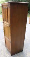 1960's 2 Door Oak Wardrobe with Linen Fold (3 of 4) 1960's 2 Door Oak Wardrobe with Linen Fold (3 of 4)