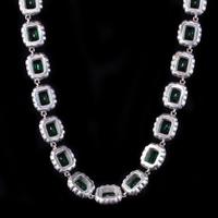 Antique Victorian Green Paste Riviere Necklace Silver c.1900 (7 of 8) Antique Victorian Green Paste Riviere Necklace Silver c.1900 (7 of 8)