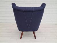 Danish design "Teddy bear" chair, 70s, wool, teak wood, reupholstered (16 of 16) Danish design "Teddy bear" chair, 70s, wool, teak wood, reupholstered (16 of 16)