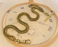 Victorian Pocket Watch Chain 1890s Antique Brass Double Albert With T Bar (2 of 11) Victorian Pocket Watch Chain 1890s Antique Brass Double Albert With T Bar (2 of 11)