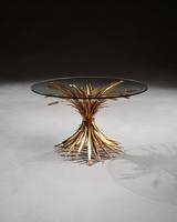 Mid 20th Century Gilt Metal Wheat Sheaf Table With Glass Top (6 of 7) Mid 20th Century Gilt Metal Wheat Sheaf Table With Glass Top (6 of 7)