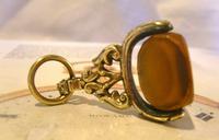 Antique Pocket Watch Chain Fob 1870s Victorian Huge Brass & Amber Stone Swivel Fob (2 of 10) Antique Pocket Watch Chain Fob 1870s Victorian Huge Brass & Amber Stone Swivel Fob (2 of 10)