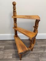 Victorian Style Light Oak Library Spiral Curved Step Ladder Stand (3 of 24) Victorian Style Light Oak Library Spiral Curved Step Ladder Stand (3 of 24)