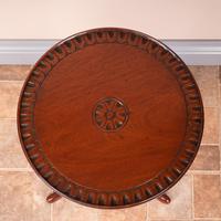 Mahogany Carved Top Wine Table (6 of 6) Mahogany Carved Top Wine Table (6 of 6)