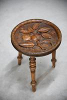Carved Country Tripod Stool (7 of 9) Carved Country Tripod Stool (7 of 9)