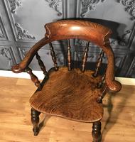 Victorian Elm Captains Smokers Bow Chair (5 of 13) Victorian Elm Captains Smokers Bow Chair (5 of 13)