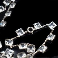 Art Deco Princess Cut Paste Sterling Silver Riviere Short Necklace (3 of 9) Art Deco Princess Cut Paste Sterling Silver Riviere Short Necklace (3 of 9)