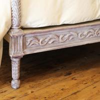 Upholstered Antique Bed with Painted Frame (7 of 8) Upholstered Antique Bed with Painted Frame (7 of 8)