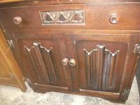 Carved Oak Linen-fold Bureau (2 of 3) Carved Oak Linen-fold Bureau (2 of 3)