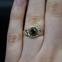 Antique Fede Claddagh Double Hand Garnet Gold Ring (4 of 8) Antique Fede Claddagh Double Hand Garnet Gold Ring (4 of 8)