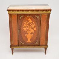 Antique French Inlaid Marquetry Marble Top Cabinet (5 of 9) Antique French Inlaid Marquetry Marble Top Cabinet (5 of 9)