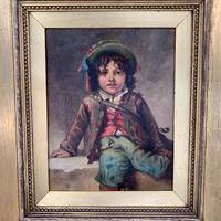 Antique Victorian oil painting portrait of young boy in hat signed JW Roberts 1887 (5 of 10) Antique Victorian oil painting portrait of young boy in hat signed JW Roberts 1887 (5 of 10)