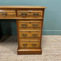 Victorian Walnut Antique Pedestal Desk (8 of 8) Victorian Walnut Antique Pedestal Desk (8 of 8)