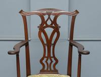 Elegant Chippendale Revival Mahogany Elbow Chair (2 of 13) Elegant Chippendale Revival Mahogany Elbow Chair (2 of 13)