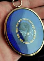 Georgian Mourning Locket, 9ct Gold, Blue Enamel & Seed Pearl, Hairwork (13 of 13) Georgian Mourning Locket, 9ct Gold, Blue Enamel & Seed Pearl, Hairwork (13 of 13)