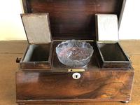 Large Rosewood William IV Sarcophagus Style English Tea Caddy (3 of 6) Large Rosewood William IV Sarcophagus Style English Tea Caddy (3 of 6)