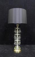 Pair of American Hollywood Regency Mid-Century Crystal Glass Lamps (8 of 9) Pair of American Hollywood Regency Mid-Century Crystal Glass Lamps (8 of 9)