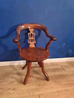 Antique Chinese Cherry Wood Swivel Captains Desk Chair (3 of 10) Antique Chinese Cherry Wood Swivel Captains Desk Chair (3 of 10)