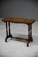 Antique Walnut Inlaid Victorian Games Table (2 of 10) Antique Walnut Inlaid Victorian Games Table (2 of 10)