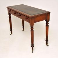 Antique Victorian Mahogany Leather Top Writing Table / Desk (7 of 9) Antique Victorian Mahogany Leather Top Writing Table / Desk (7 of 9)