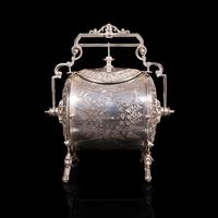 Antique Engraved Biscuit Barrel, Silver Plate, Decorative Jar, Victorian c.1860 (5 of 12) Antique Engraved Biscuit Barrel, Silver Plate, Decorative Jar, Victorian c.1860 (5 of 12)