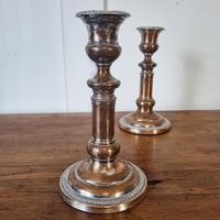 Pair of 19th Century Silver & Copper Plater Telescopic Candlesticks (2 of 5) Pair of 19th Century Silver & Copper Plater Telescopic Candlesticks (2 of 5)