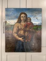 Antique Spanish oil painting study of Madonna and child (3 of 10) Antique Spanish oil painting study of Madonna and child (3 of 10)