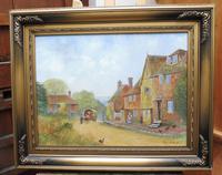 Large oil on canvas English countryside view Listed artist Richard Temple (Free shipping to Mainland England) (9 of 10) Large oil on canvas English countryside view Listed artist Richard Temple (Free shipping to Mainland England) (9 of 10)