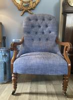 19th Century Buttoned Show Wood Chair (8 of 8) 19th Century Buttoned Show Wood Chair (8 of 8)