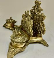 Antique Brass Desk Companion Inkwell Set c.1910 (2 of 8) Antique Brass Desk Companion Inkwell Set c.1910 (2 of 8)