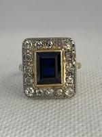 18ct Platinum Art Deco Diamond & Sapphire Ring 1.24ct (5 of 7) 18ct Platinum Art Deco Diamond & Sapphire Ring 1.24ct (5 of 7)