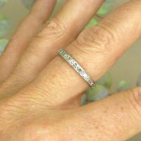 Antique Art Deco platinum diamond full eternity wedding band c1920's ~ Size Q / 8 (3 of 10) Antique Art Deco platinum diamond full eternity wedding band c1920's ~ Size Q / 8 (3 of 10)