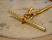 Vintage Pocket Watch Chain 1970s 12ct Gold Plated Snake Link Albert With T Bar (6 of 7) Vintage Pocket Watch Chain 1970s 12ct Gold Plated Snake Link Albert With T Bar (6 of 7)
