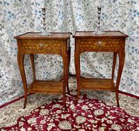Pair of French Parquetry / Marquetry Side Tables (20 of 20) Pair of French Parquetry / Marquetry Side Tables (20 of 20)