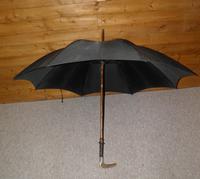 Antique hallmarked 1890 silver brigg black canopy umbrella 'T.S.E.' 'Edinburgh' (10 of 15) Antique hallmarked 1890 silver brigg black canopy umbrella 'T.S.E.' 'Edinburgh' (10 of 15)