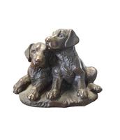 Pair of Spelter Puppies