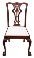 Set of 8 (6+2) mahogany dining chairs Georgian revival C1910 (7 of 11) Set of 8 (6+2) mahogany dining chairs Georgian revival C1910 (7 of 11)