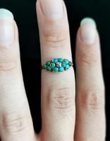Antique Victorian Turquoise & Diamond Cluster Ring, 18ct Gold, Forget me Not (10 of 10) Antique Victorian Turquoise & Diamond Cluster Ring, 18ct Gold, Forget me Not (10 of 10)