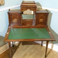 Victorian Mahogany And Inlaid Desk. (2 of 9) Victorian Mahogany And Inlaid Desk. (2 of 9)
