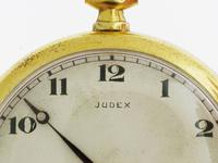 Judex Art Deco Gold Filled Open Face Pocket Watch with Chain Swiss 1925 (2 of 7) Judex Art Deco Gold Filled Open Face Pocket Watch with Chain Swiss 1925 (2 of 7)