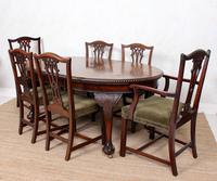 Oak Dining Table & 6 Chairs Telescopic 19th Century (10 of 19) Oak Dining Table & 6 Chairs Telescopic 19th Century (10 of 19)